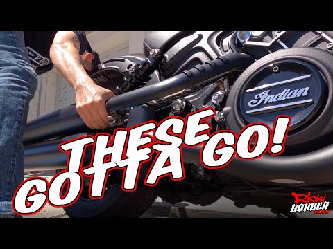 YORK Shorty GP Muffler. Indian Scout Bobber Exhaust Removal