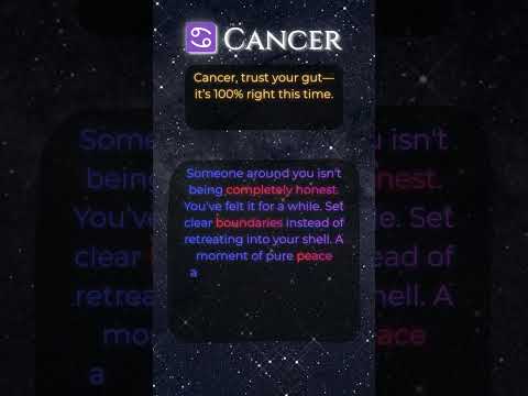 Cancer: Trust your gut - it’s 100% right this time ♋️