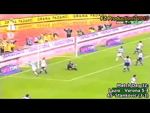 Serie A 2001-2002, day 32 Lazio - Verona 5-4 (Stankovic 1st goal)