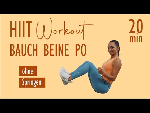 HIIT WORKOUT BAUCH BEINE PO / straffe und forme BBP ohne Springen | Katja Seifried