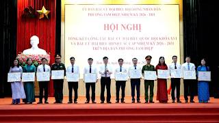 Hội nghị Tổng kết công tác bầu cử đại biểu Quốc hội khóa XVI và đại biểu HĐND các cấp nhiệm kỳ 2026–2031 trên địa bàn phường