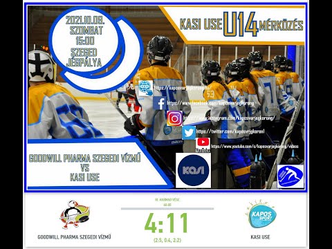 U14 B2 - GOODWILL PHARMA SZEGEDI VÍZMŰ- KASI USE Jégkorong mérkőzés-összefoglaló  2021.10.09