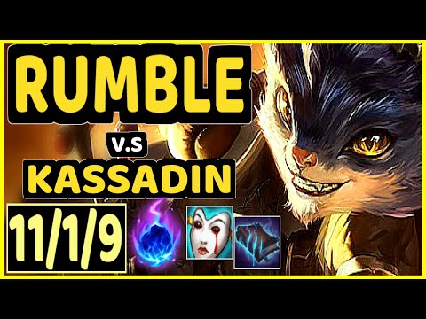 EVROT (RUMBLE) vs KASSADIN - 11/1/9 KDA MID CHALLENGER GAMEPLAY - BR
