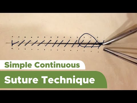 Suture Techniques and Training Series: Simple Continuous Suture (Running Suture - Baseball Stitch)