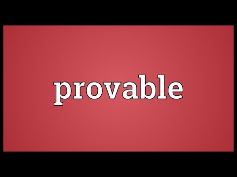 Provable Meaning