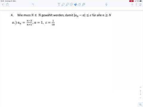 Übungsblatt1 Aufgabe 4 (Master) - Grenzwert einer Zahlenfolge