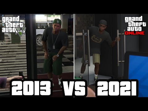 Lamar's  knock knock entrance 2013 vs 2021 | GTA 5