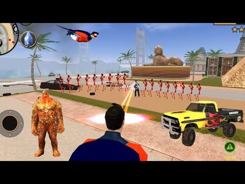 Vegas Crime Simulator - (Super Hero Kill All Police Man) Police Skeleton Destroyed by Eyes Laser HD