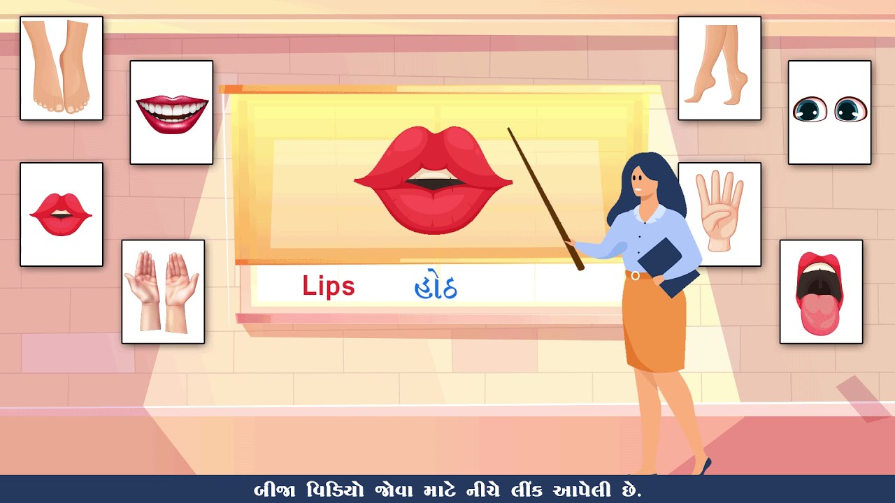 શરીરના અંગોના નામ | Body Parts name in Gujarati | Toddler Learning Video