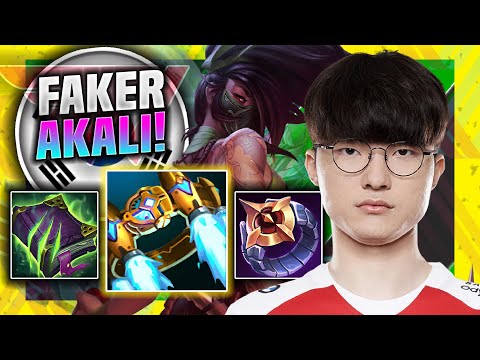 FAKER DESTROYING WITH AKALI! - T1 Faker Plays Akali Mid vs Rumble! | Season 11
