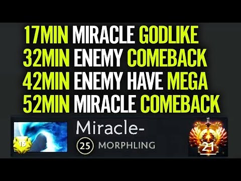 Strange MMR match - Miracle FEED HARD then comeback FUN Dota 2