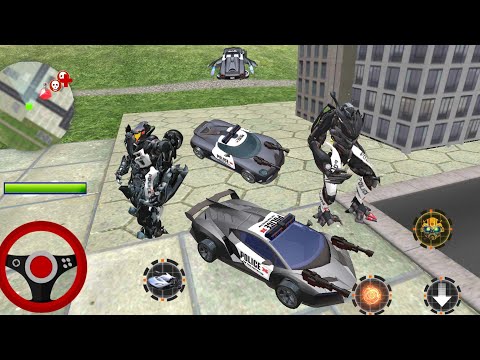 Police Car Robot GAME  *** Flying Grand Police Car Transform Robot Games *** ANDROID GAMEPLAY