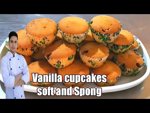 vanilla cupcakes recipe /soft butter Spong Cake /muffins /cupcakes /