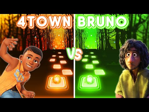 Turning Red 4 Town Vs Encanto Bruno | Nobody Like U, We Don't Talk About Bruno - Tiles Hop EDM Rush!