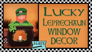 St Patrick's Day Leprechaun Window Decor DIY