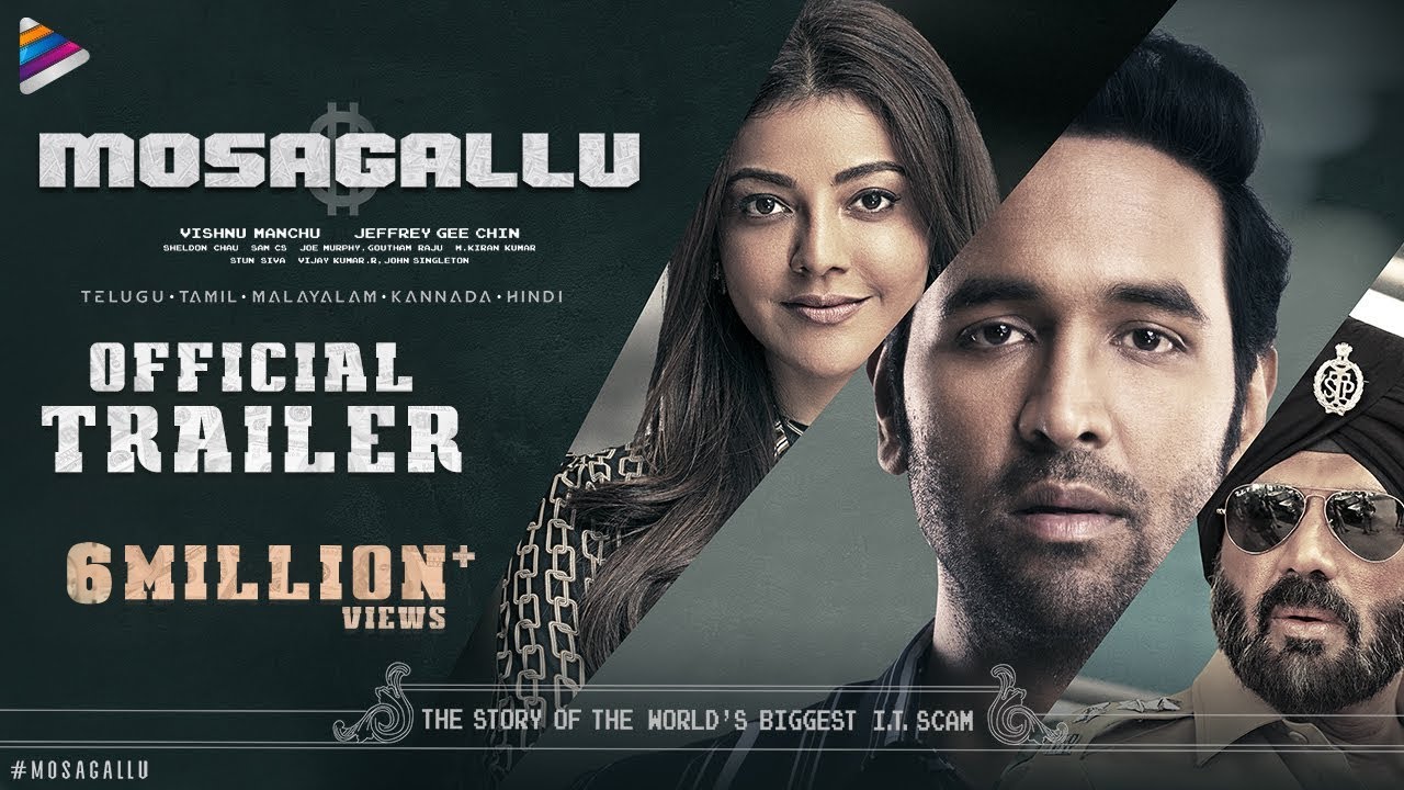 Mosagallu Telugu Movie Trailer | Vishnu Manchu | Kajal Aggarwal | Suniel Shetty | Telugu FilmNagar - YouTube