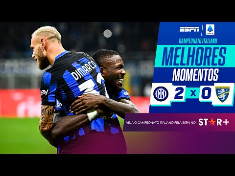 Com GOL DO MEIO-CAMPO, Inter de Milão bate Frosinone e volta à ponta do Italiano | Melhores Momentos