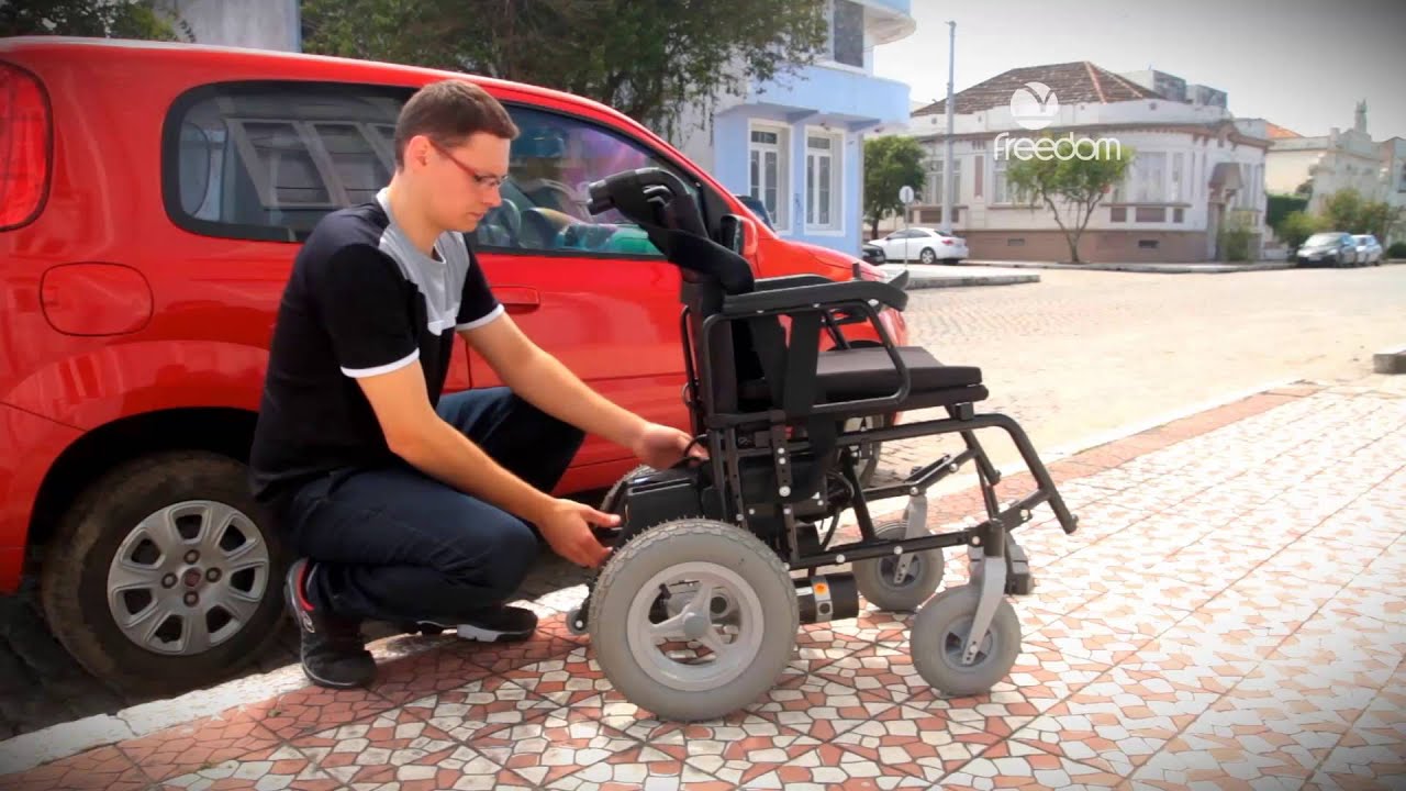 Watch Now Cadeira de rodas motorizada Freedom - Cadeira de rodas fácil de fechar Cadeira de rodas motorizada Freedom - Cadeira de rodas fácil de fechar