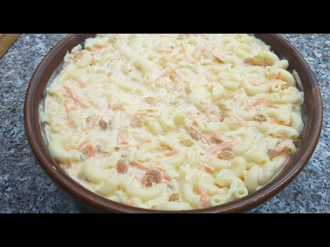sweet macaroni salad(pizza hut style)-How to make sweet macaroni salad.