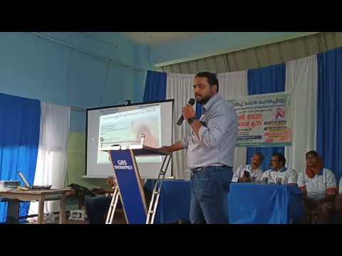Cancer awareness : Dr. Shinto Rajappan, a cancer specialist at Ernakulam General Hospital, is taking a class on various topics related to cancer.