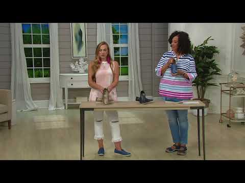 Earth Origins Perforated Slip-on Shoes - Celeste on QVC