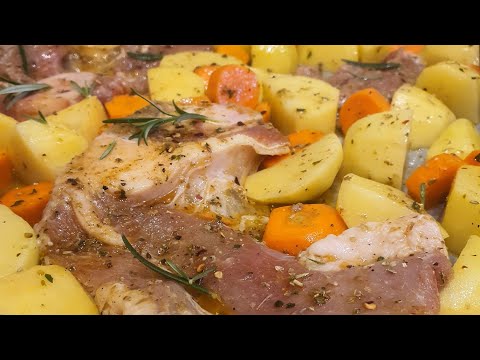 Video thumbnail: Patate ne Furre me Mish - Receta Familjare