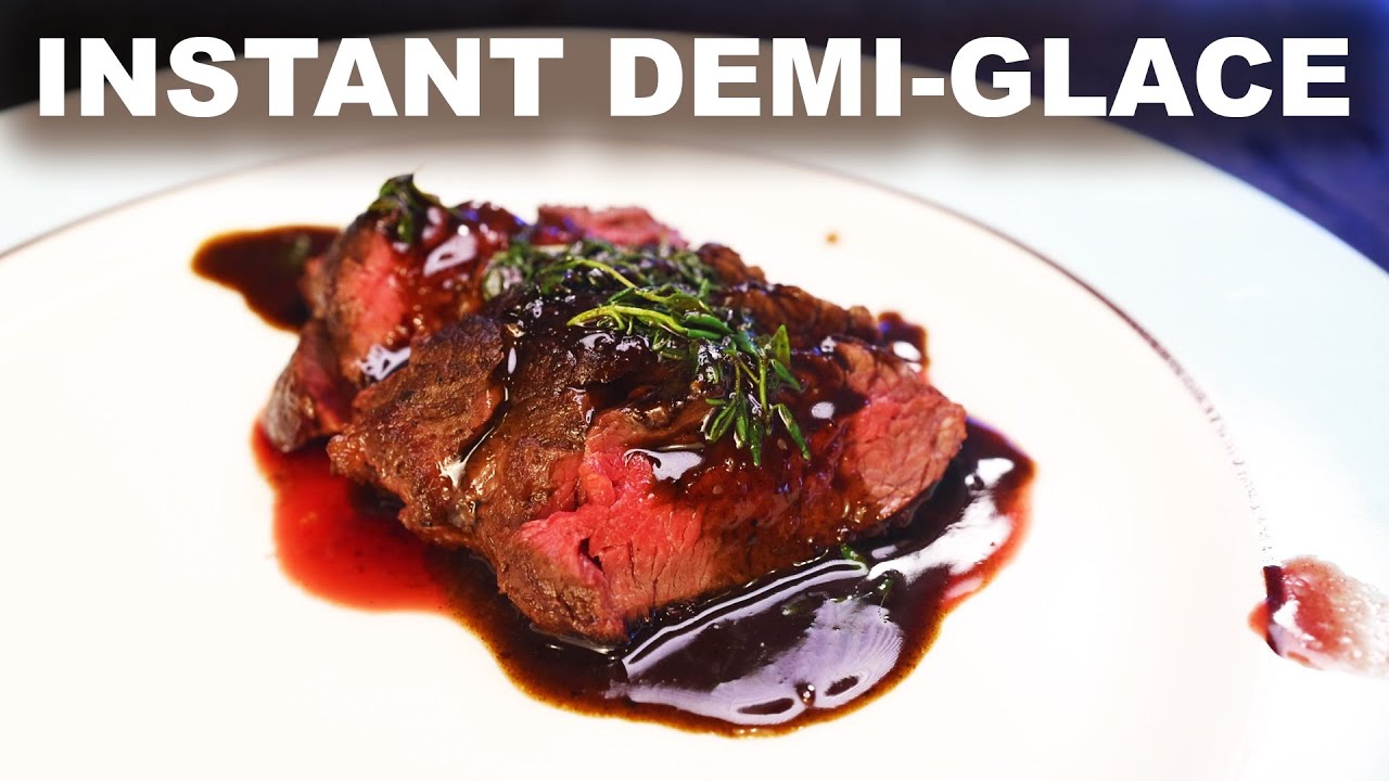 (Almost) instant demi-glace store-bought stock and gelatin