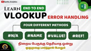 Download the video "VLOOKUP Error Hacks: Troubleshoot Like an Excel Expert | 4 Different Methods| |Santhu Analytics|"