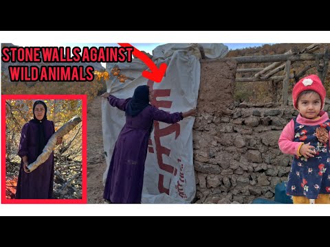A nomadic mother builds a hut to protect her daughter from the cold and wild animals.