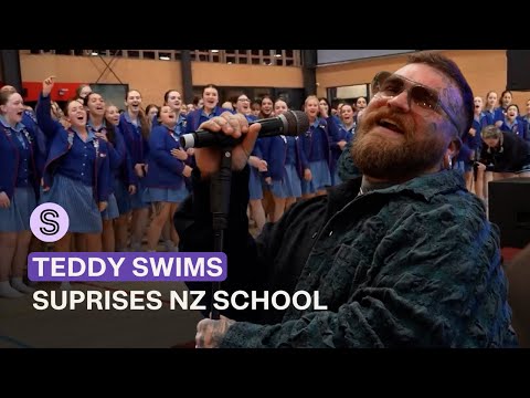 Teddy Swims suprises Christchurch school with lunchtime performance | Stuff.co.nz