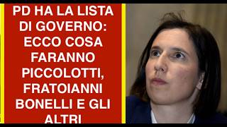 PD HA LA LISTA DI GOVERNO: ECCO COSA FARANNO PICCOLOTTI, FRATOIANNI BONELLI E GLI ALTRI