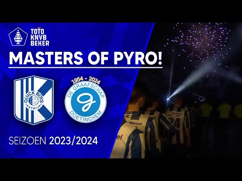 Masters of Pyro! 🔥 | Volledige opkomst Quick Boys - De Graafschap (TOTO KNVB Beker)