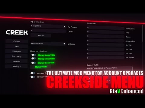 THE BEST MOD MENU FOR GTA ENHANCED, CAN BE USED IN PUBLIC SESSIONS AND TO UPGRADE YOUR ACCONT!!!!!