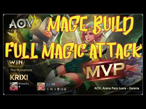 AOV KRIXIE ARENA OF VALOR Build and Gameplay || Full Magic power.