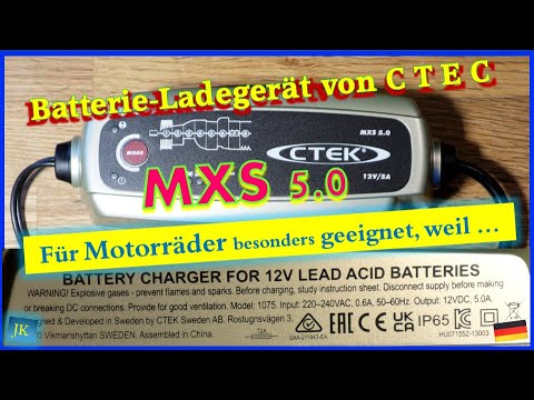 ⚠️ Test Batterie ⚡️ Ladegerät 🔌 + Ladungserhaltung + Extra + Bedienungsanleitung 💥 CTEC MXS 5.0 💥 🎶
