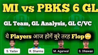 mi vs pbks dream prediction | mumbai vs punjab dream prediction | dream team of today match