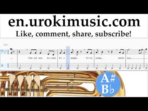 Tuba lessons Lana Del Rey - Young And In Love Sheet Music Tutorial Part#2 um-hli352
