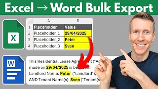 How to Automatically Create Word and PDF Documents from Excel Data (No
