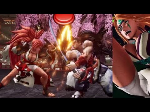 Samurai Shodown Baiken Vs Mina, Haohmaru, and Sogetsu Online Matches