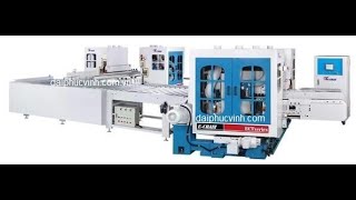 CẶP MÁY CẮT PHAY 2 Đầu Băng tải xe tăng Gắp phôi chuyển hướng tự động