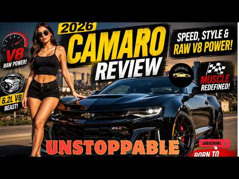 Thumbnail for 2026 Camaro Review | Speed, Style & Raw V8 Power by Video c, Chevrolet, video, Car, Muscle car, vide