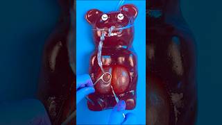 Will The World's Biggest Gummy Bear Survive a 36 Baby C-Section? 😭💔🤧🐻 #foodsurgery #satisfying #asmr