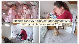 Allein zuhause? || Zimmer aufräumen & Puschelbesuch! || Reborn Baby Deutsch || Little Reborn Nursery