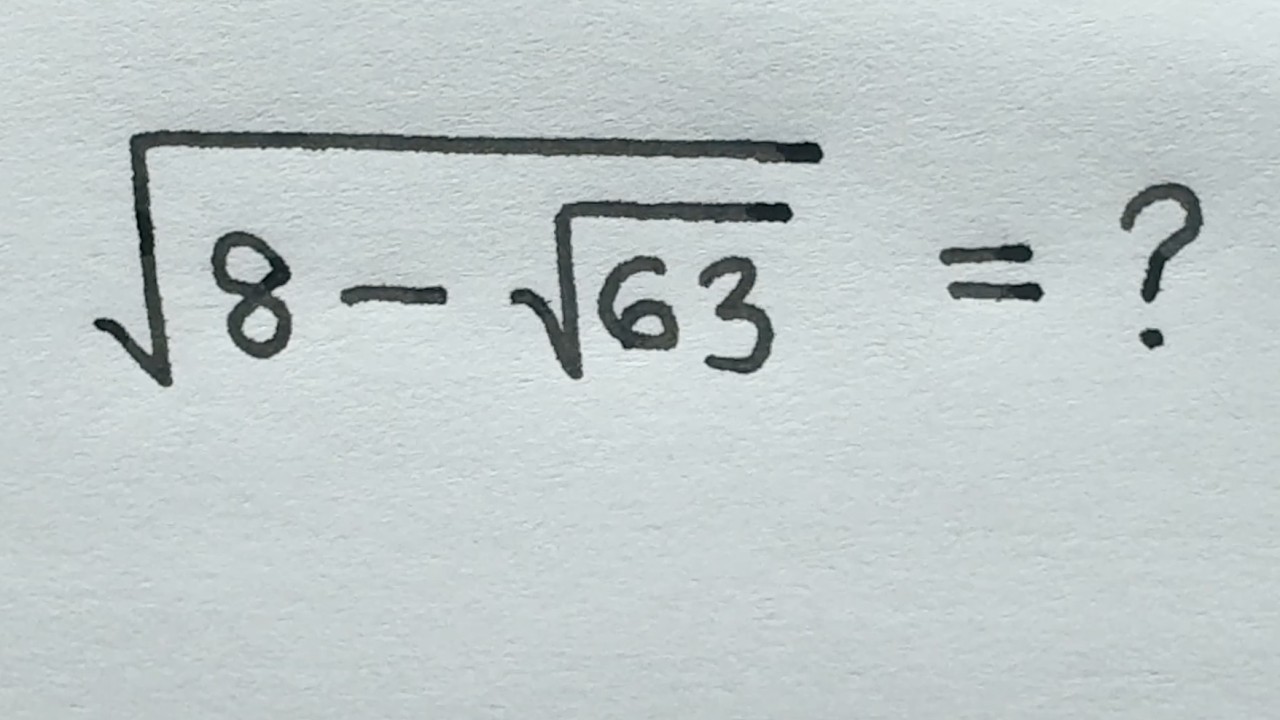 A Very Nice Square Root Problem | Can you solve this? | Math Olympiad Mathematics