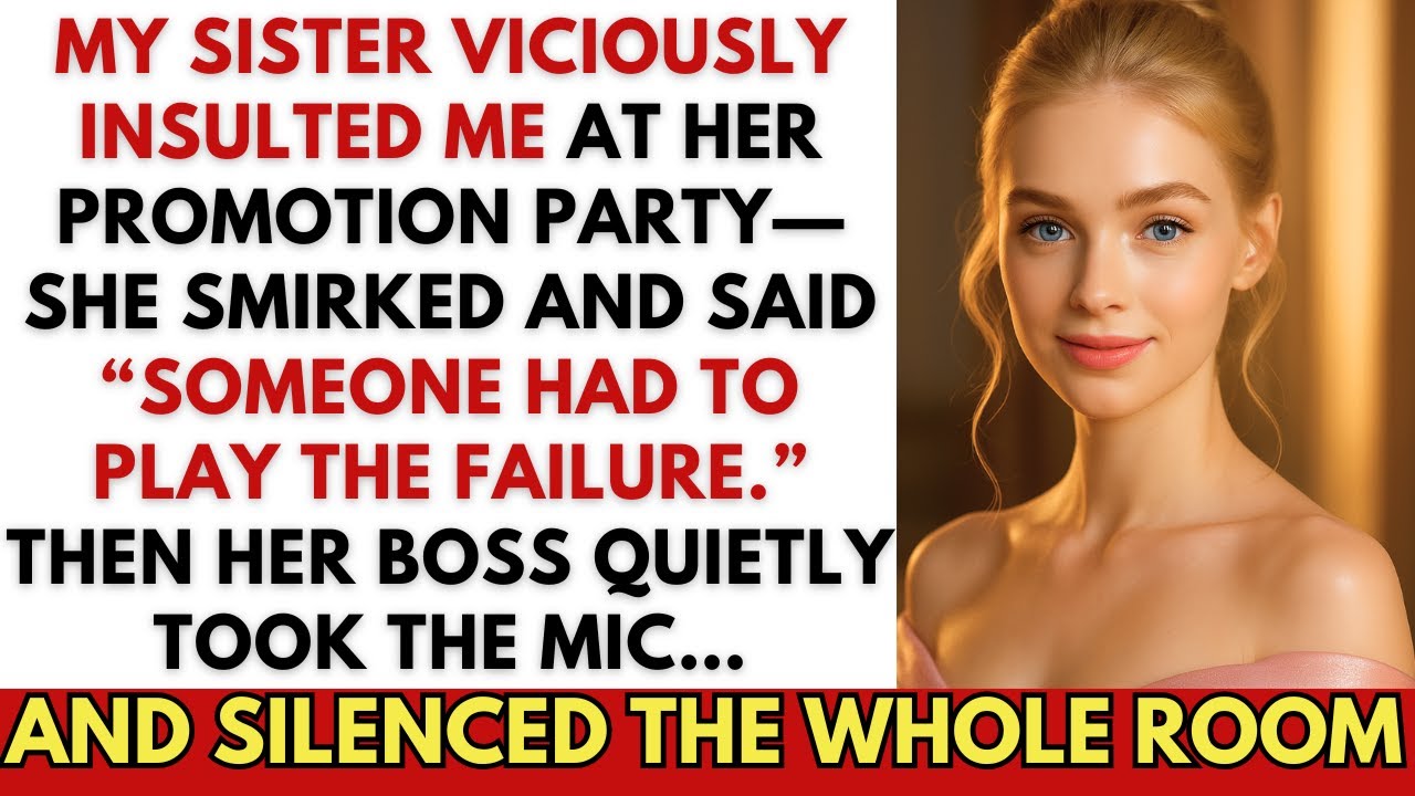 My Sister Viciously Insulted Me At Her Promotion Party—Then Her Boss...Silenced The Whole Room