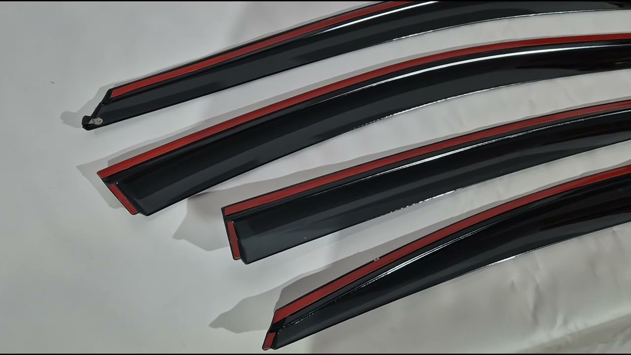 Ветровики с хромированным молдингом Niken Luxury (4 шт) Video 1