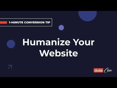 Humanize Your Website | 1-minute Conversion Tips | Duda