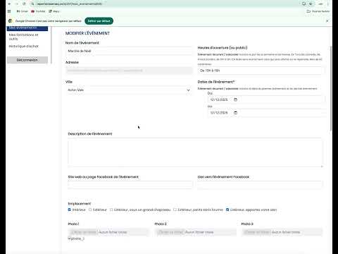 Inscrire un événement gratuitement