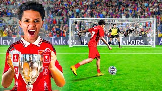 I Snuck Kid Ronaldo Into A MENS Football Match & He Scored!