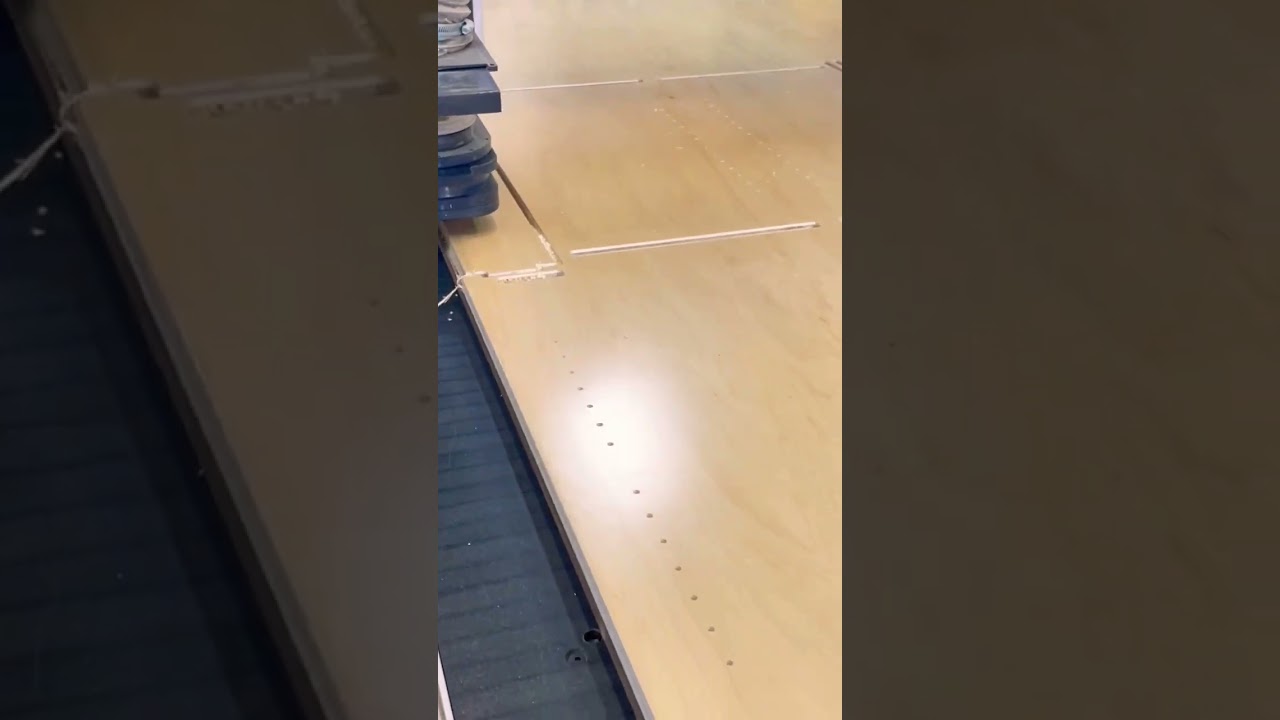 Running those cabinet parts! #cnc #cabinet #automation